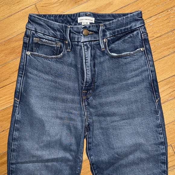 Good American good classic ripped straight leg jeans - Picture 6 of 8